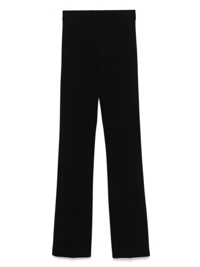 Semicouture Elastic Waist Casual Pants In Black