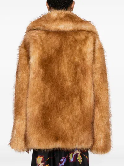 Dorothee Schumacher Oversized Faux Fur Jacket In Brown