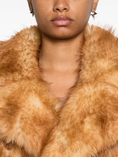 Dorothee Schumacher Oversized Faux Fur Jacket In Brown