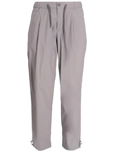 Shop Herno Drawstring Loose-fit Trousers In Grey