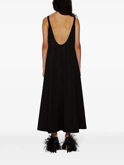 Wardrobe.nyc Backless Midi Dress In Black
