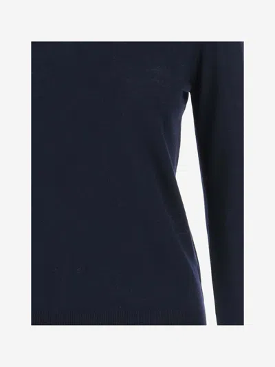 Shop Partow Wool Sweater In Blu Navy