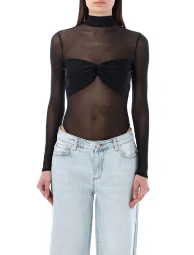 Shop Ser.o.ya Tonia Bodysuit In Black