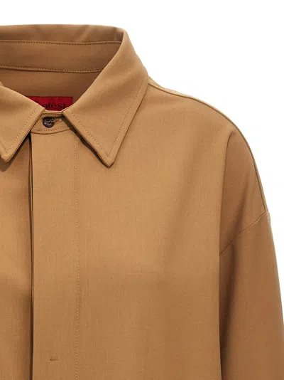 The Latest Thelatest 'andrea' Shirt In Brown