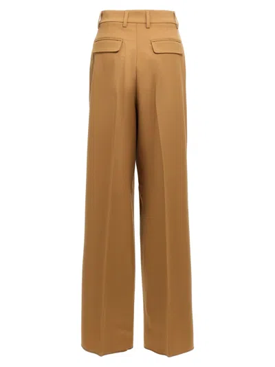 The Latest Slightly Wide Straight Leg Neutrals Trousers In Brown
