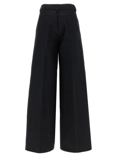 The Latest Thelatest Wide Black Alma Trousers In Black