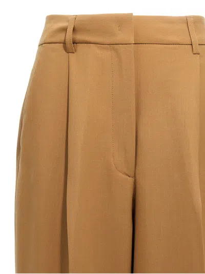 The Latest Slightly Wide Straight Leg Neutrals Trousers In Brown
