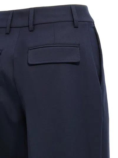 The Latest Thelatest Midnight Blue Wool Blend Trousers In Blue