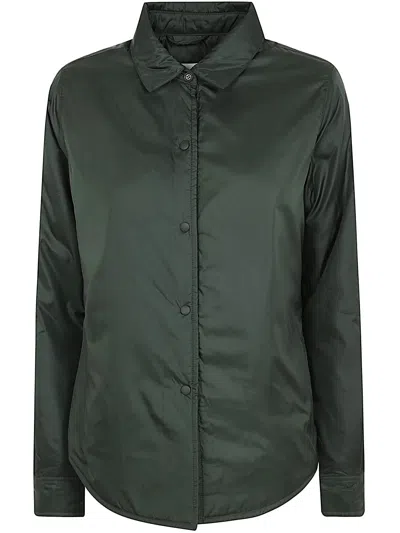 Aspesi Pointed-collar Button-up Shirt In British Racing Green