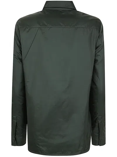 Aspesi Pointed-collar Button-up Shirt In British Racing Green