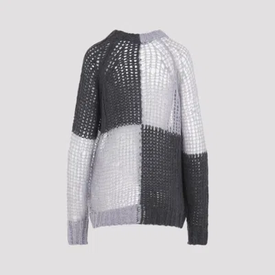 Acne Studios Wide-knit Mesh Shirt In Bas Purple Grey