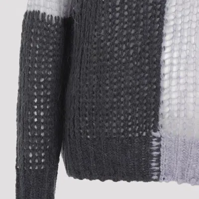 Acne Studios Wide-knit Mesh Shirt In Bas Purple Grey