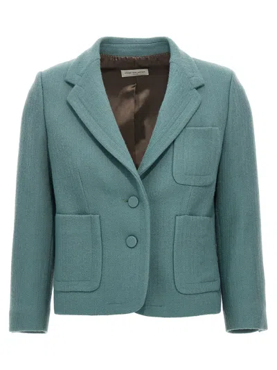 Shop Dries Van Noten Bamis Blazer In Light Blue