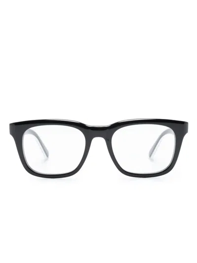 Shop Moncler Two-tone Wayfarer-frame Glasses In 001