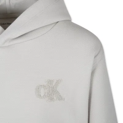 Calvin Klein Beige Sweatshirt For Boy With Monogram In Beige