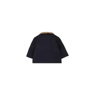 Petit Bateau Blue Jacket For Baby Boy In Blue