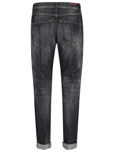 Dondup Pantalone Dian Nero Lavato In Blu