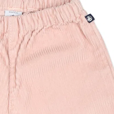 Petit Bateau Pink Trousers For Baby Girl In Pink