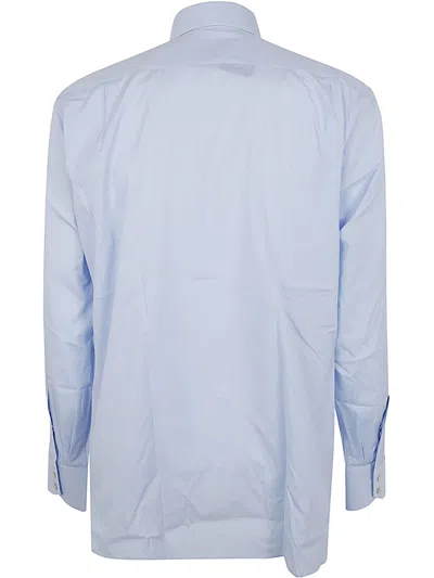 Tom Ford Gingham Cotton Twill Shirt In Light Blue
