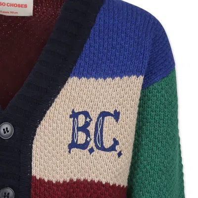 Bobo Choses Multicolor Cardigan For Kids With Logo In Multicolor