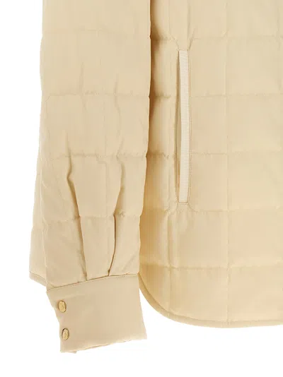 Shop Moncler Padded Overshirt In White