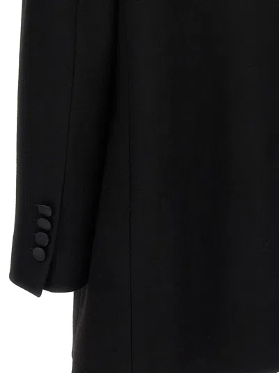 Dolce & Gabbana Oversize Double-breasted Wool Baize Jacket In Black