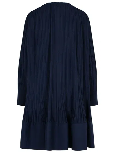 Lanvin Dress With Logo In Navy