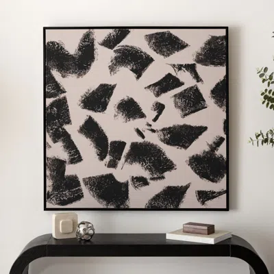 Safavieh Sidewalk Gravel Framed Linen Canvas