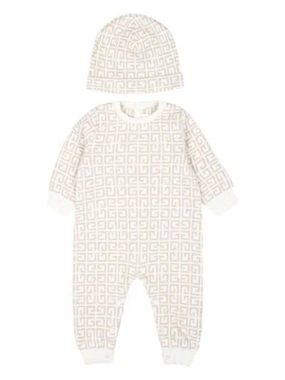 Givenchy 4g-motif Romper Set In Neutrals