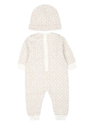 Givenchy 4g-motif Romper Set In Neutrals
