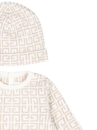 Givenchy 4g-motif Romper Set In Neutrals