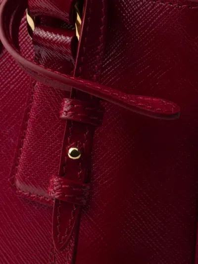 Prada Galleria Saffiano Leather Tote Bag In Red