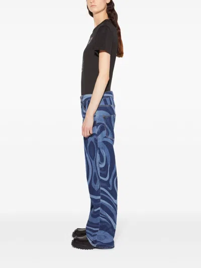 Pucci Black Cotton Short Sleeves T-shirt In Black