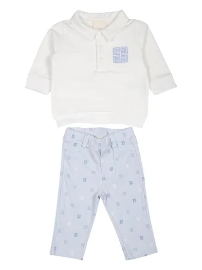 Givenchy 4g-motif Cotton Trouser Set In Blue