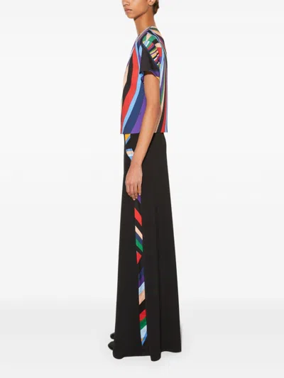 Pucci Women's Cady T-shirt | Size 40 | 4urm35 In Blue
