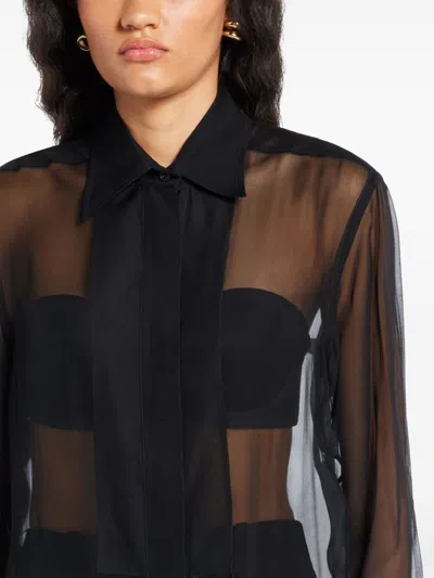 Tom Ford Silk Blouse In Black