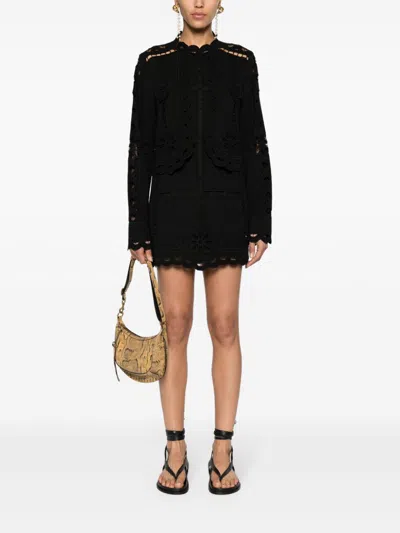 Shop Isabel Marant Praline Broderie-anglaise Minidress In Black