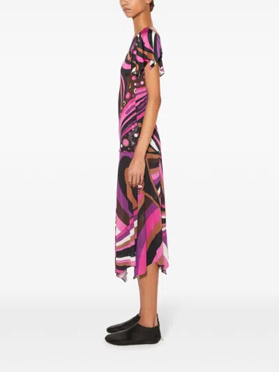 Pucci Marmo-print Top In Pink
