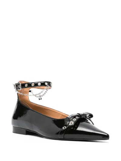 Ganni Jewel Ballerina In Black