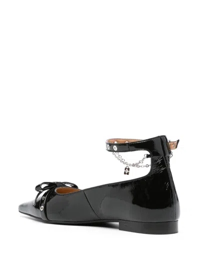 Ganni Jewel Ballerina In Black