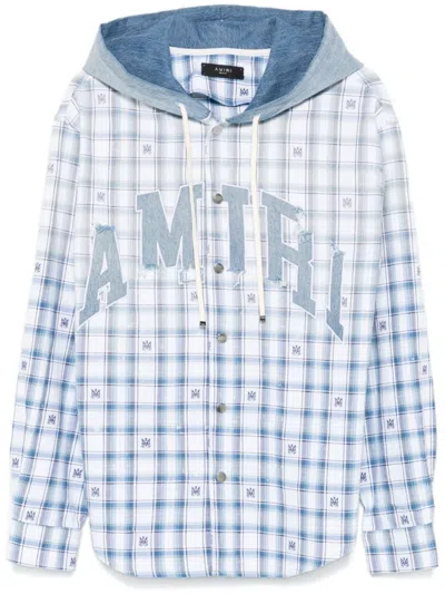 Amiri Logo-patch Shirt In Blue