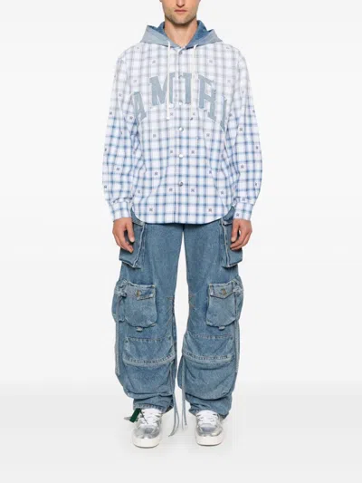Amiri Logo-patch Shirt In Blue
