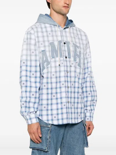 Amiri Logo-patch Shirt In Blue