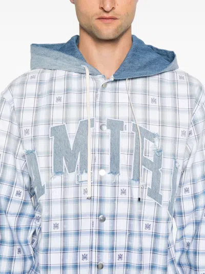 Amiri Logo-patch Shirt In Blue