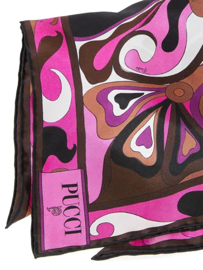 Pucci Orchidee-print Silk-twill Cap In Pink