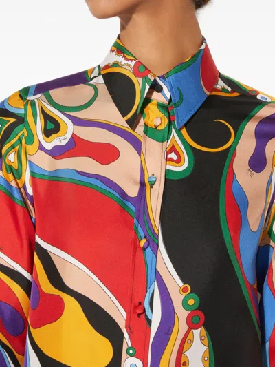 Pucci All-over Graphic Print Shirt In Red