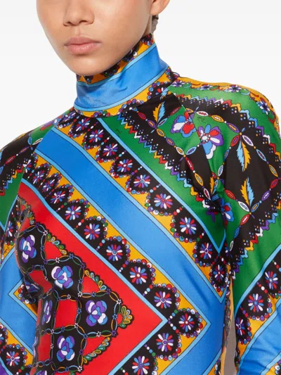 Pucci Festa-print Top In Blue