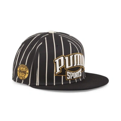 Puma Hometown Heroes Flat Brim Cap In Black-archive Green
