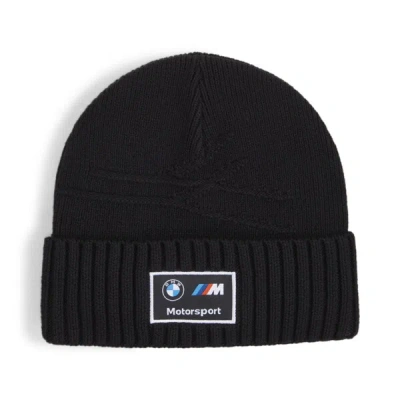 Puma Bmw M Motorsport Classic Cuff Beanie Hat In Black