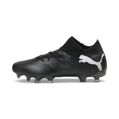 Puma Future 7 Match Firm Ground/artificial Ground Men's Soccer Cleats Shoes In Black- White